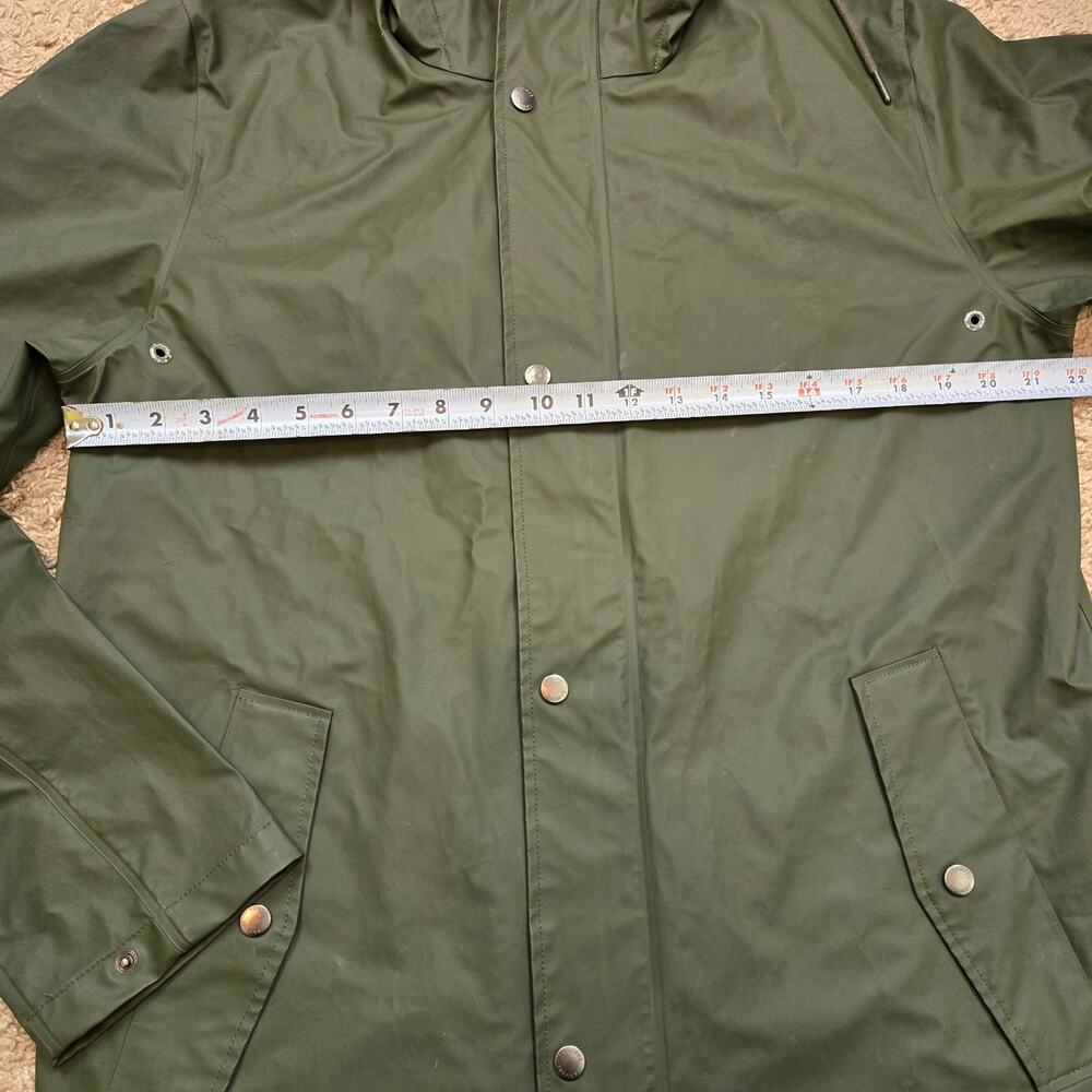 Samsoe Samsoe mens medium Steely raincoat jacket full zip dark green - Picture 5 of 12